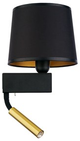 Nowodvorski CHILLIN fali lámpa, olvasókarral, fekete, E27 foglalattal, 1x28W, TL-8213