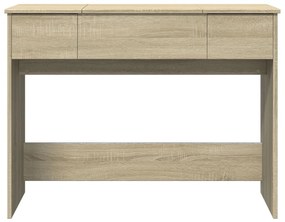 sonoma tölgy színű fésülködőasztal tükörrel 100x45x76 cm