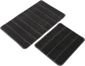 Antracitszürke fürdőszobai kilépő szett 2 db-os 50x80 cm Yeni Cizgli – Foutastic