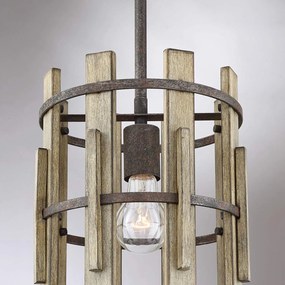 Quoizel loft függeszték wood hollow fekete falusias elsqz-wood-hollow-mp