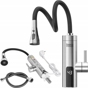 Átfolyós vízmelegítő csaptelep konyhai csaptelep flexibilis kifolyócsővel Teesa