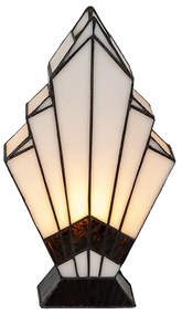 Tiffany asztali lámpa Fehér 17x6x30 cm
