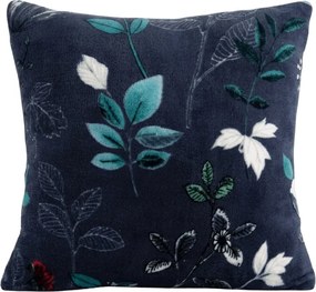 Kétoldalas párnahuzat DUO SENSE NOCTIFLORA 45x45 cm mikroplüss/flanel, sötétkék