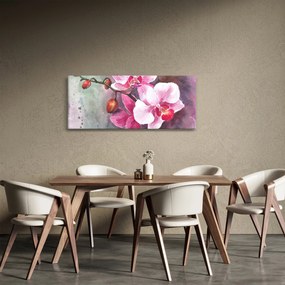 Kép - Orchideák, akvarell (120x50 cm)