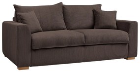 Barna kordbársony kinyitható kanapé 225 cm Augustin – Bobochic Paris