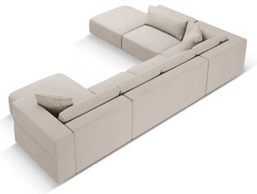 Bézs sarokkanapé (bal oldali-"U" alakú) Esther – Milo Casa