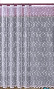 Mg Függöny jacquard 618/219 Fehér 280x250cm kész K szalaggal