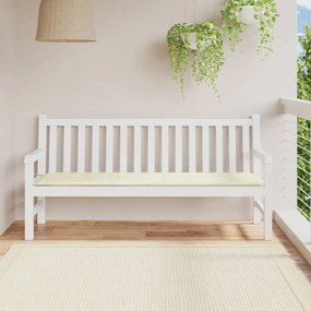 krémszínű oxford szövet kerti padpárna 180 x 50 x 3 cm