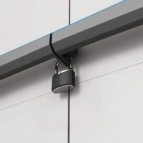 LINEAR TALL Szekrény 173 x 68 x 39 cm fekete+ világos szürke