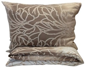 Fatima Barna pamut ágyneműhuzat TiaHome - 1x Párna 90x70cm, 1x Paplan 140x200cm