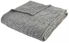 Szürke kötött takaró 150x200 cm Cable Knit – Bianca