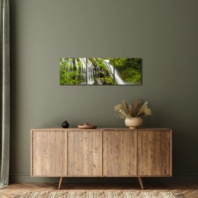 Kép - Vízesés, Wind River Valley (órával) (90x30 cm)