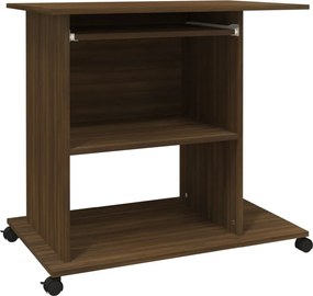 vidaXL barna tölgyszínű szerelt fa számítógépasztal 80 x 50 x 75 cm