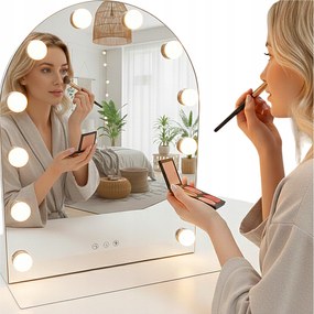 Sminktükör Ajándék Hollywood világítással Álló Led 50x40cm