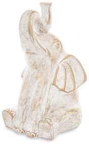 Dekorfigura Elephant Cement Fehér, Bézs 17x31x11cm