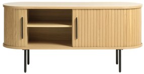 Natúr színű TV-állvány tölgyfa dekorral 120x56 cm Nola – Unique Furniture