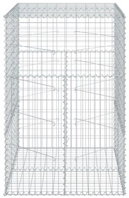 horganyzott vas gabion kosár fedéllel 100 x 100 x 150 cm