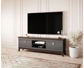 TV asztal/szekrény Tyrion Typ 40 (fényes antracit + csokoládé). 1108300