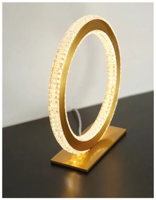 Nova Luce asztali lámpa, kristály hatású, arany, 3000K melegfehér, beépített LED, 1x20W, 1276 lm, 9011136