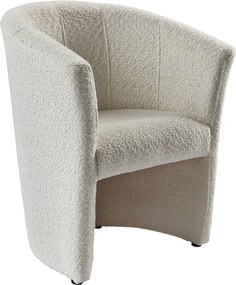 Klub fotel, tejszínes Coral anyag, CUBA