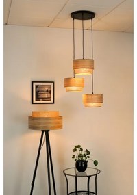 Brilagi - Montana Boho 3xE27/15W/230V barna/fekete függeszték