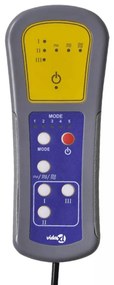 kék bársony elektromos masszázsfotel