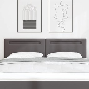 Fejtámla Egyszerű Design Szürke 180 cm Műbőr