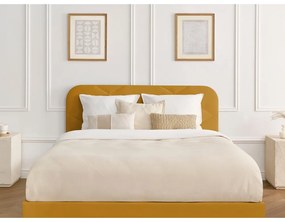 Kárpitozott franciaágy ágyráccsal 140x190 cm Prune – Bobochic Paris