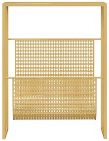 aranyszínű acél újságtartó állvány 35 x 15 x 45 cm