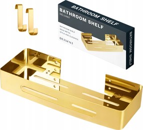 Fürdőszobai Polc Akasztós Zuhanyhoz Fém Fali Loft Delvant Arany