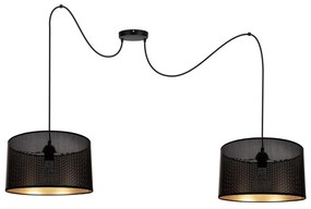 HEXE Csillár zsinóron ALDO 2xE27/60W/230V pók fekete HX0018