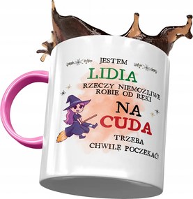 Rózsaszín Bögre Lídia Feleség Barátnő Ajándék Nyomtatott Fotóval