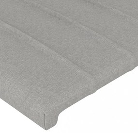 világosszürke szövet LED-es fejtámla 83 x 16 x 78/88 cm