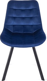 RICK szék, sötétkék, velúr