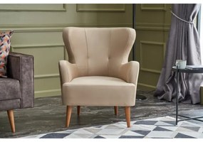 NEKO krémszínű füles fotel