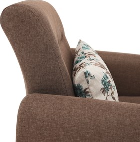 Fotel, sötétbézs, MILO