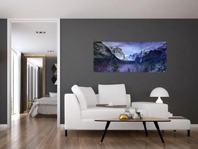 Téli hegyi tájkép (120x50 cm)