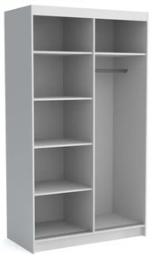 Coni 120 cm, fehér gardróbszekrény Fehér