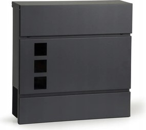 Levéltartó doboz ModernHome Antracit Újságtartóval Galvanizált acél