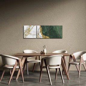 Kép - Zöld márvány N⁰3 (órával) (90x30 cm)