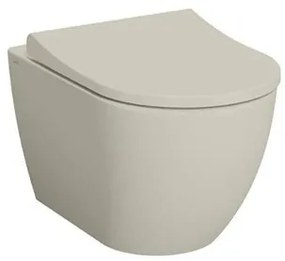 WC soft close ülőkével felakasztható Vitra VitrA Project taupe matt felülettel hátsó kifolyással 7510-020-6319