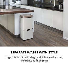 Klarstein Royal Trash Rose Gold, szemétkosár szenzorral, 72 l, rozsdamentes acél, rózsaszín arany