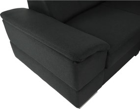 Ülőgarnitúra, sötétszürke, jobbos kivitel, SEGORIA ROH U