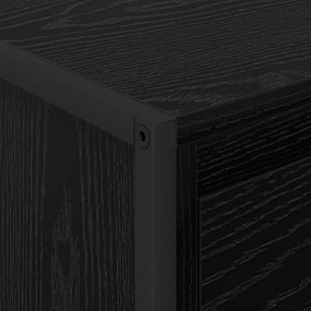 vidaXL Dohányzóasztal fiókkal Fekete tölgy 100 x 46 x 40 cm Faanyag