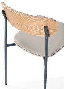 Bézs kárpitozott rakásolható étkezőszék szett 2 db-os Saula – Marckeric