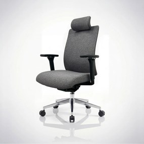 Ergonómikus, forgó irodai szék, sötét szürke: VECTOR