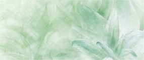 Kép - Zöld virág (120x50 cm)