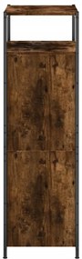 füstös tölgy színű szerelt fa cipőszekrény 60x34x112 cm
