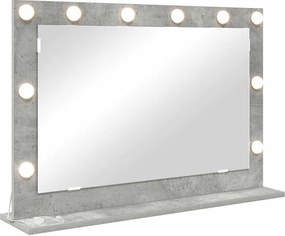 vidaXL Toalett Tükör Beton Szürke 80 x 55 x 18 cm Üveg és mérnöki fa