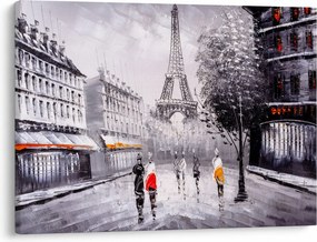 Kép - olajfestmény, Párizs (70x50 cm)